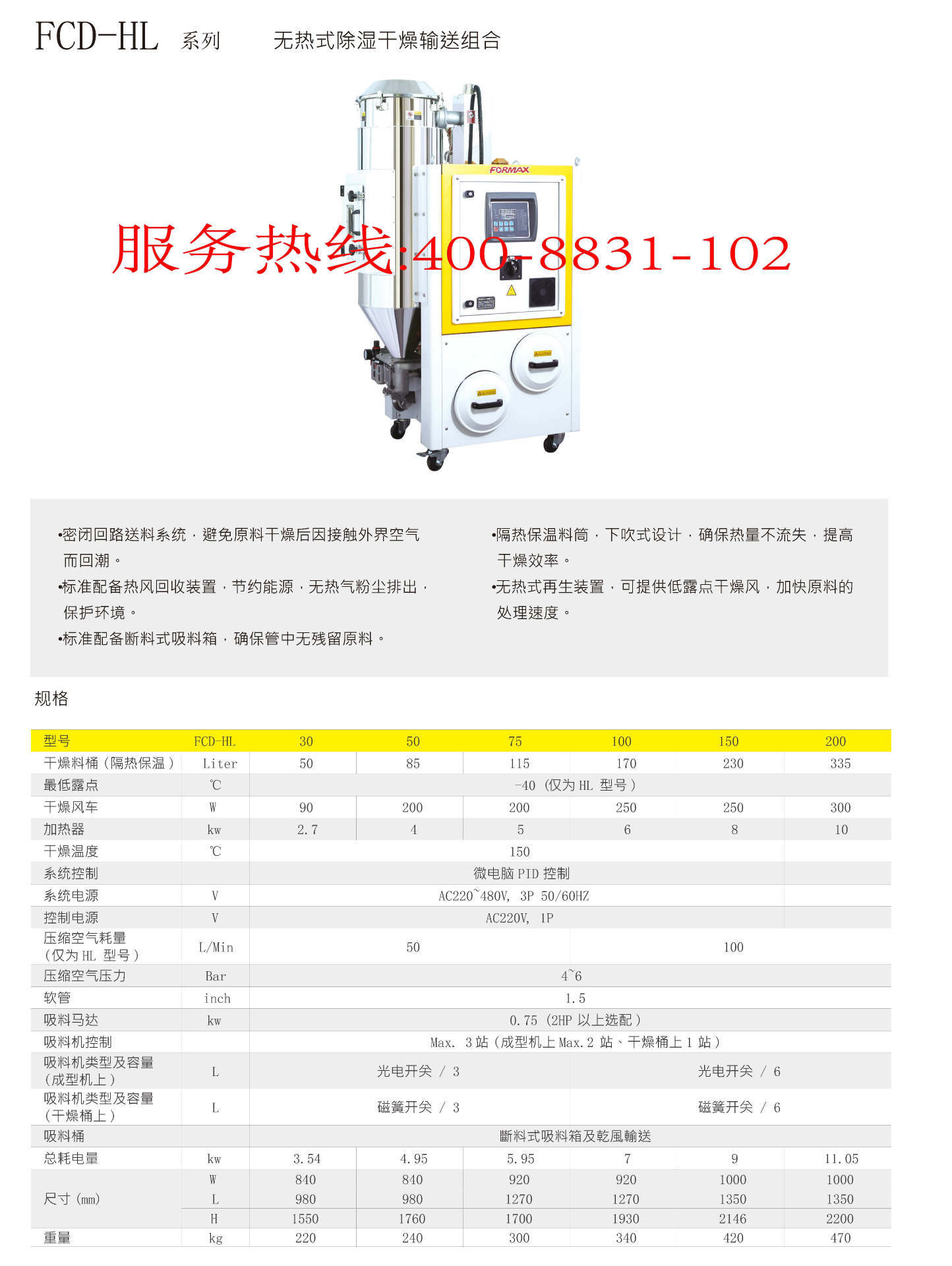 無熱式除濕干燥機(jī)